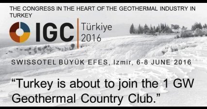 Uluslararası Jeotermal Kongresi Başlıyor