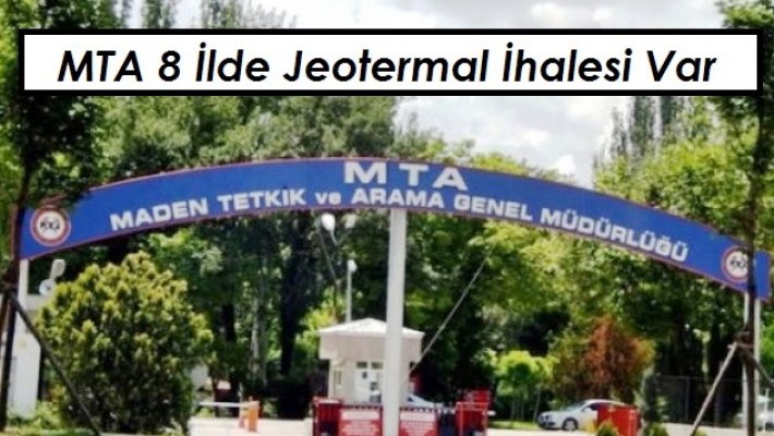 MTA 8 İlde Jeotermal İhalesi Var