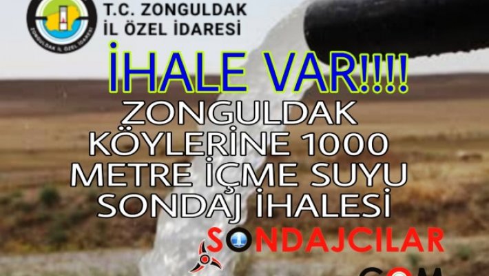 Zonguldak’ta İçme Suyu Sondajı İhalesi