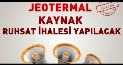 MTA dan Jeotermal Alan İhalesi