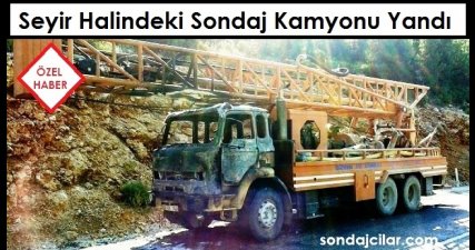 Sondaj Kamyonu Yandı