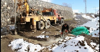 Kış Günü Van da Sondaj Çalışması